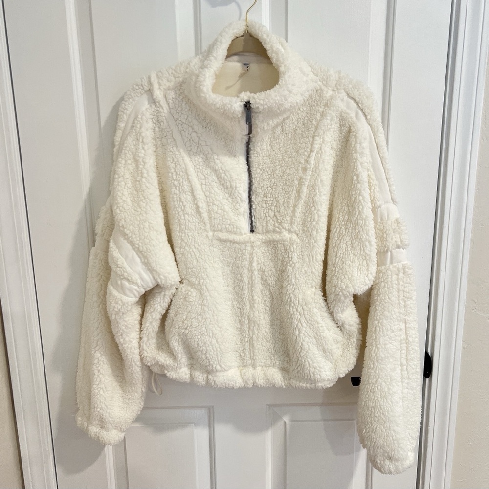 Free People half zip fleece jacket